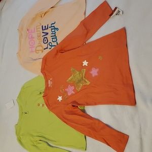 Brand new 3 pcs girl long sleeve tees